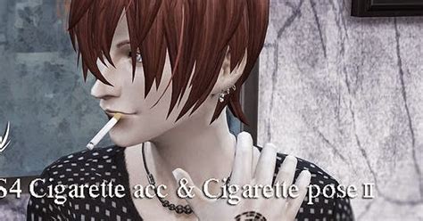 My Sims 4 Blog Accessory Cigarette And Poses By Haneco