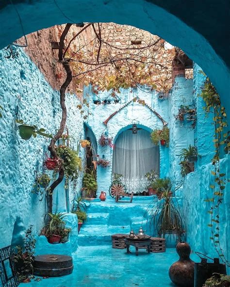 In Love With This Courtyard In Chefchaouen Morocco Rcozyplaces