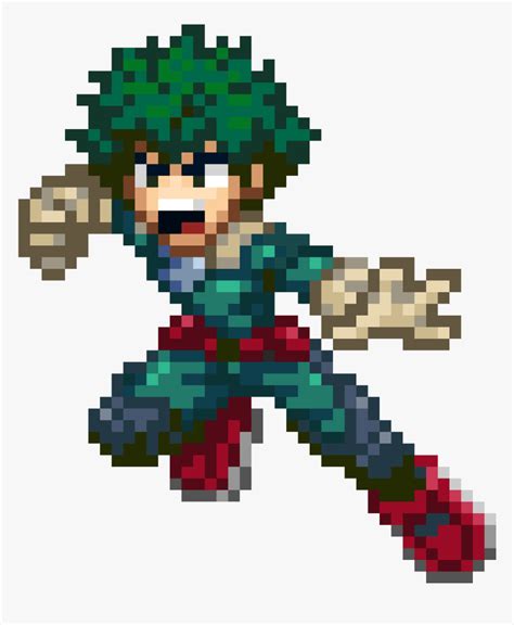 izuku midoriya pixel art my hero academia by nezz94 anime pixel art pixel art minecraft