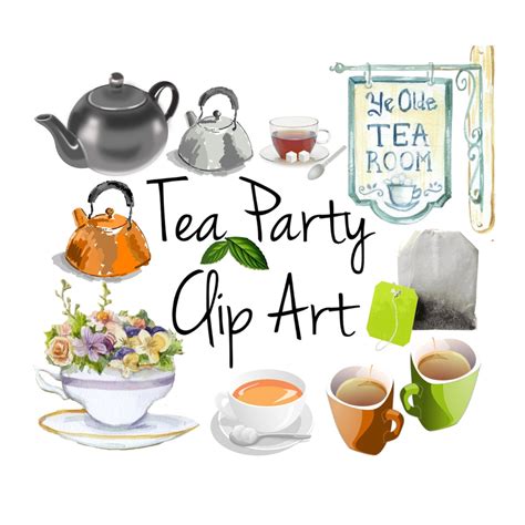 Tea Party Clip Art Tea Time Clip Art Clip Art Tea Clip Art Etsy