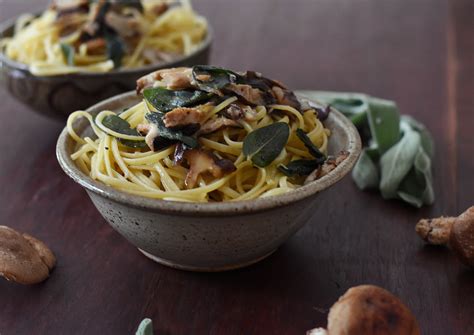 Brown Butter And Sage Pasta With Mushrooms