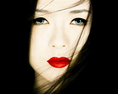 Memoirs Of A Geisha Ziyi Zhang Blue Eyes Brunettes Close Up Wallpaper