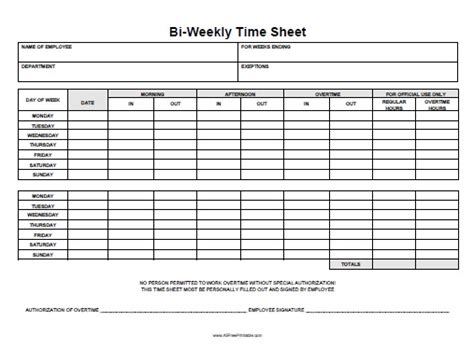 Printable Weekly Time Sheets Free Template Business Psd Excel Word Pdf