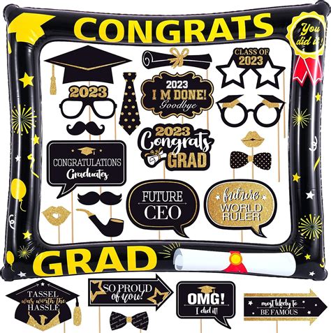 Katchon Graduation Photo Booth Props 2023 Pack Of 22