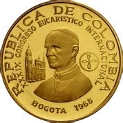 200 Pesos (Int. Eucharistic Congress) - Colombia – Numista