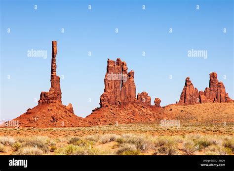 Totem Pole Monument Valley Arizona Usa Stock Photo Alamy