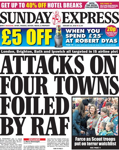 Nick Sutton On Twitter Sunday Express Front Page Attacks On Four