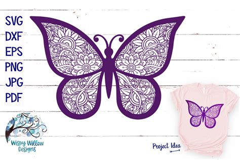 An svg's size can be increased or decreased. Butterfly Zentangle SVG | Animal Mandala SVG | Summer SVG ...
