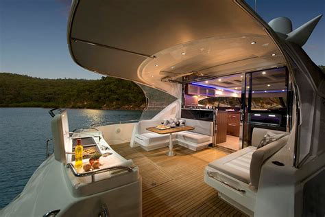 Riviera Sport Yacht Aft Deck Yacht Interior Design Yacht Design