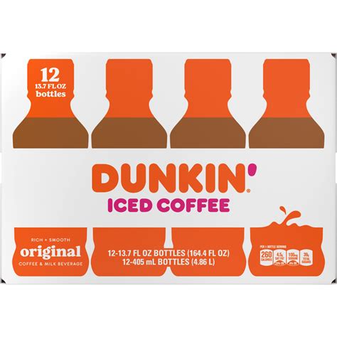 Buy Dunkin Donuts Iced Coffee Original 137 Fluid Ounce Pack Of 12