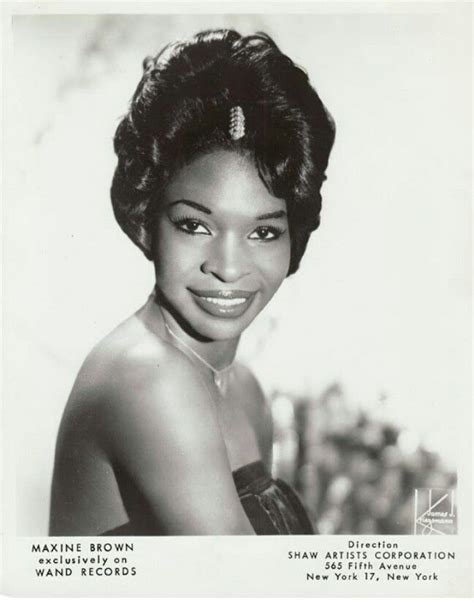 Maxine Brown Randb Singer 1960s Black Music Artists Soul Music Soul