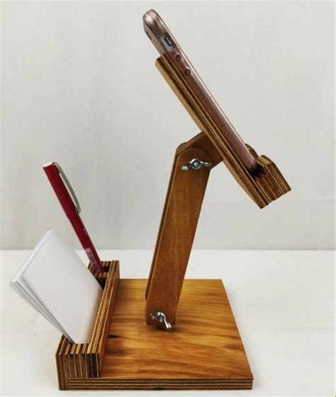 Handmade Adjustable Wooden Mobiletab Stand Phone Holder Etsy
