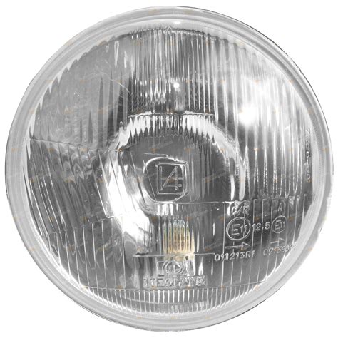 7 semi sealed beam 178mm round curved glass std lense headlight pair h4 type ebay
