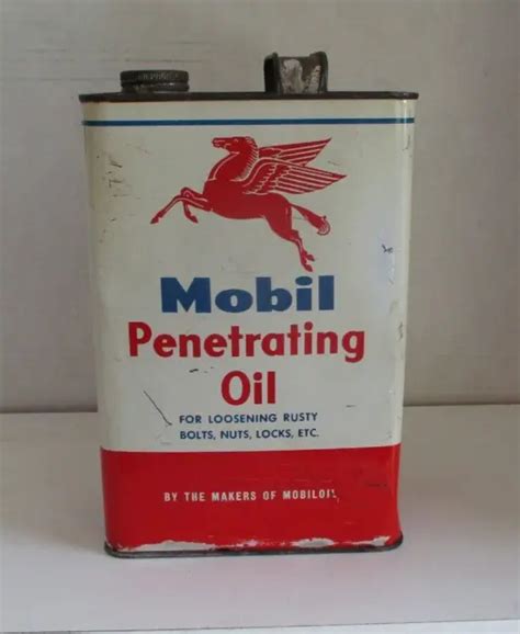 Vintage Mobil Penetrating Oil One Gallon Can 5500 Picclick