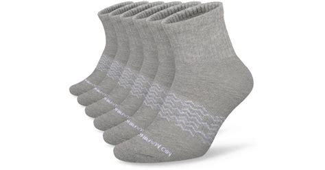 Mio Marino Moisture Control Low Cut Ankle Socks 6 Pack In Gray For Men Lyst