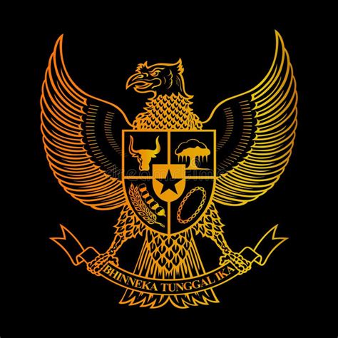 Indonesia Mascot Eagle Bird `garuda Pancasila` Symbol Heritage