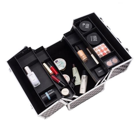 Zimtown Pro Aluminum Makeup Train Case Travel Professional Cosmetic Box