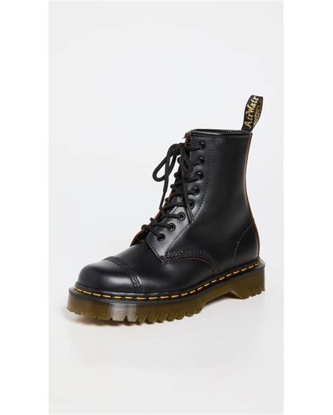dr martens leather 1460 toe cap bex boots in black lyst uk