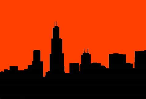 Best Chicago Skyline Night Illustrations Royalty Free Vector Graphics