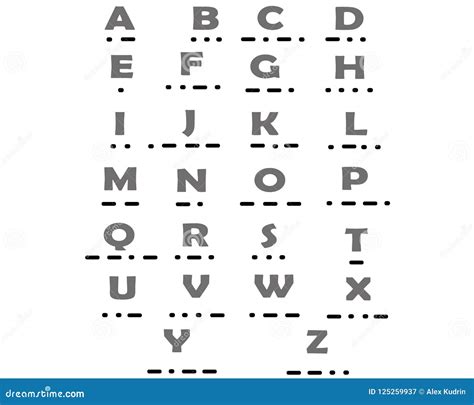ABC Alphabet Morse Stock Illustration Illustration Of Letters 125259937