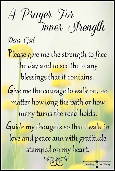 Prayer For Inner Strength Artofit