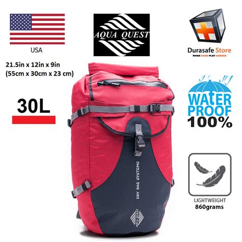 Aqua Quest Stylin 100 Waterproof 30l Backpack Red Durasafe Shop