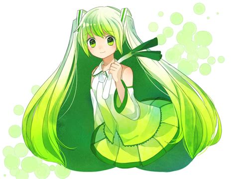 Green Hatsune Miku By Lisa1230san12 On Deviantart