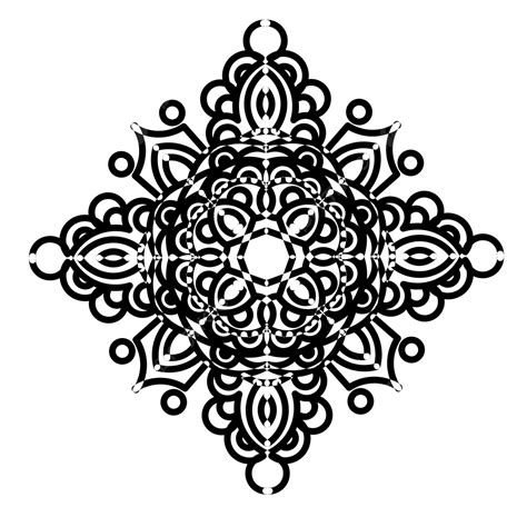 Intricate Design Vector Design Images Black Intricate Mandala Design