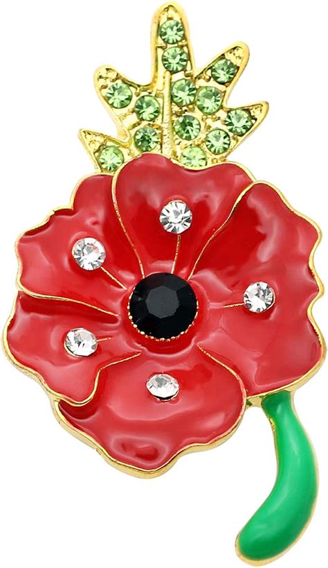 jqfen poppy flowers pins brooches breastpin veterans day remembrance day memorial day