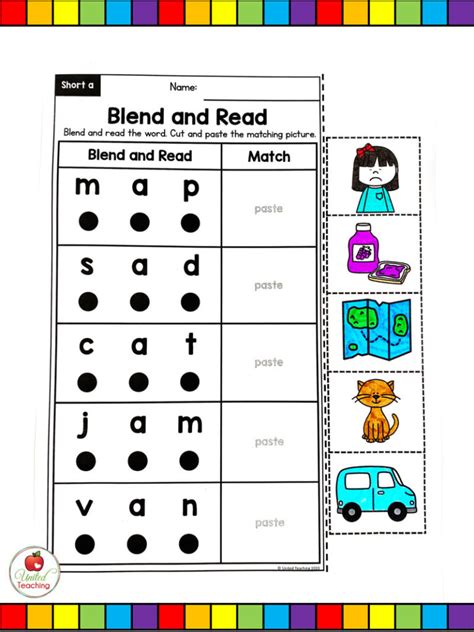Cvc Words Blend And Read Cards And Activities United Teaching