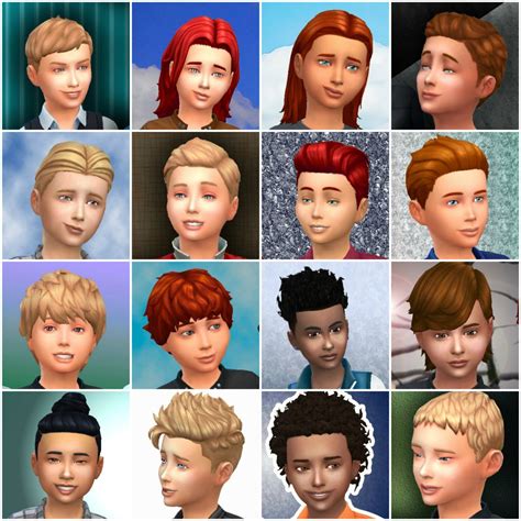 Boys Hairstyles By Mystufforigin The Sims 4 Parted Flat For Boys