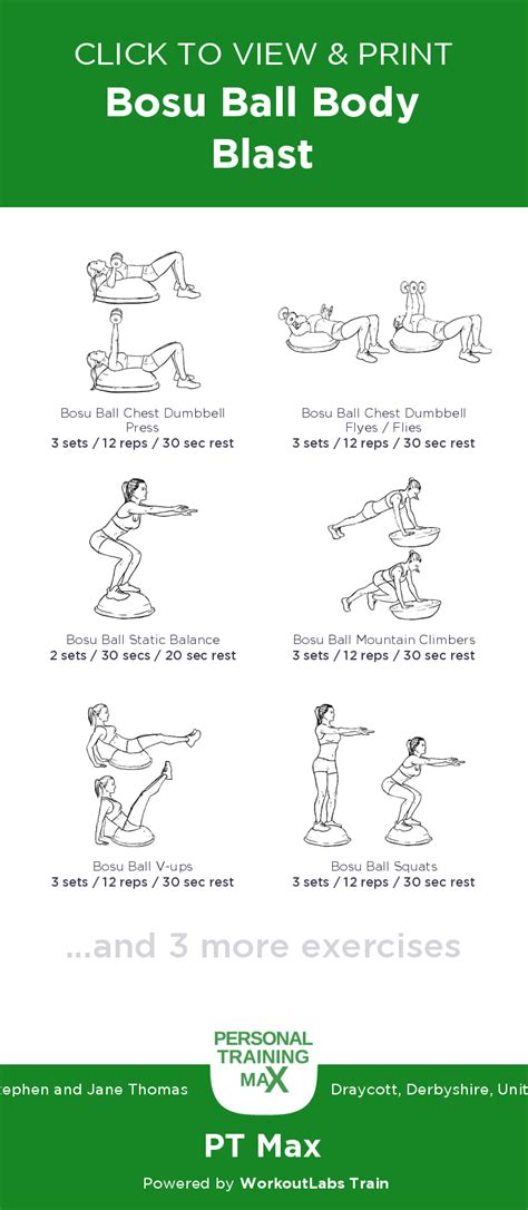 Bosu Ball Body Blast Free Illustrated Workout By Stephen And Jane