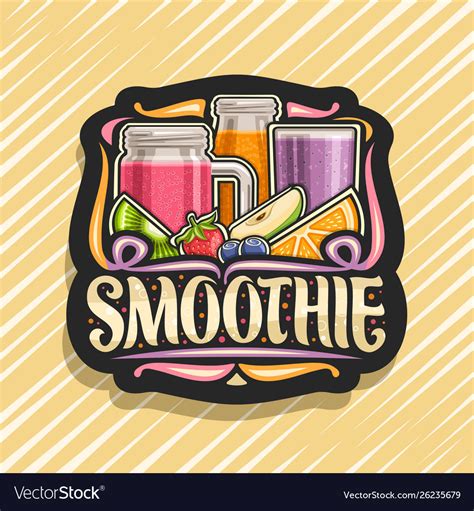 logo for fruit smoothie royalty free vector image