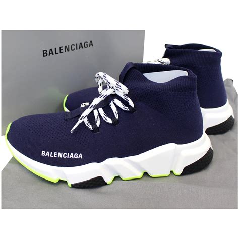Balenciaga Sneakers Blue Mid Speed Lace-up US 9