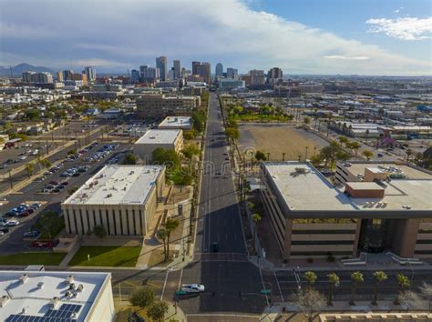 Phoenix Downtown Aerial View Phoenix Az Usa Stock Photo Image Of