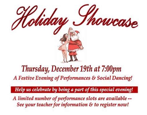 Holiday Showcase Party Performances And Social Dancing Fred Astaire