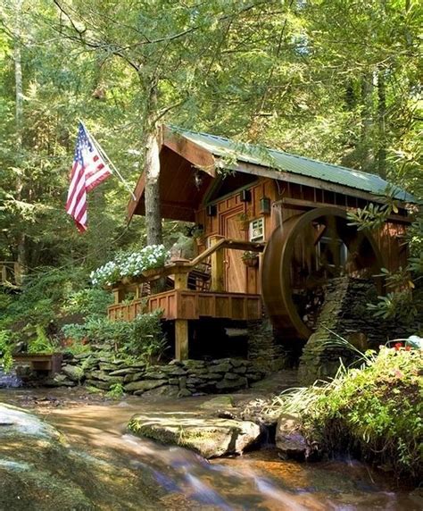 8 Foot Water Wheel Hendersonville North Carolina Usa Cabin Homes