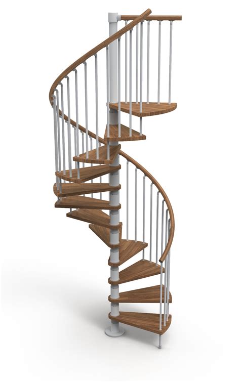 Gamia Wood Deluxe Spiral Stair Kit Complete With Solid Beech Treads And