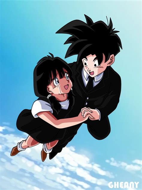 Dbz Commission 44 Gohan Flying With Videl By Ghenny Personajes De Dragon Ball Hijos De