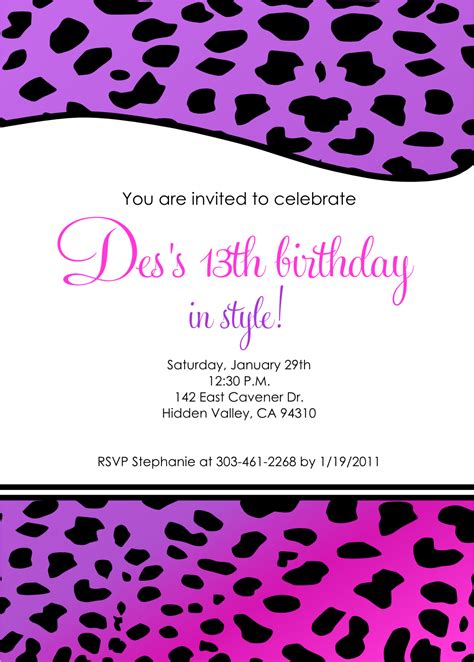 birthday party invitations