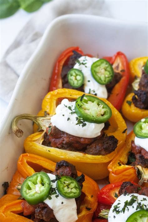 Whole30 Taco Stuffed Peppers Organically Addison