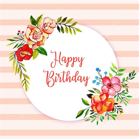 Happy Birthday Floral Frame Floral Clipart Border Vector Frame Images And Photos Finder