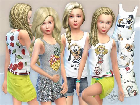 Tank Top Collection For Girls P02 The Sims 4 Catalog