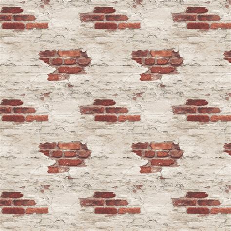 Nextwall distressed red brick vinyl peelable wallpaper (covers 30.75 sq. Distressed Brick by Galerie - Red Brick - Wallpaper ...