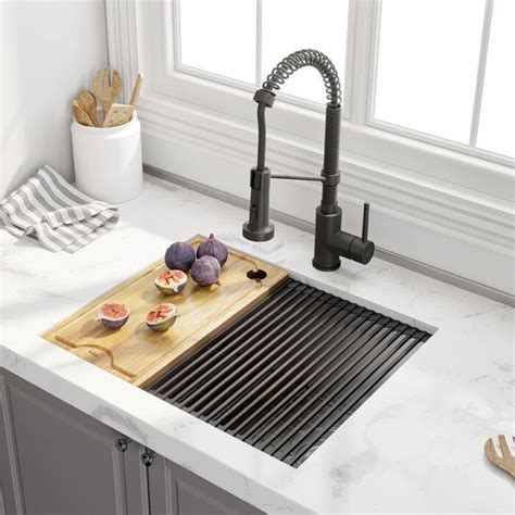 Ruvati stainless steel kitchen sink is a durable product that does not suffer the impact of rust, provided you keep it clean and free of dirty water! Kore 23" L x 19" W Undermount Kitchen Sink with Drain ...