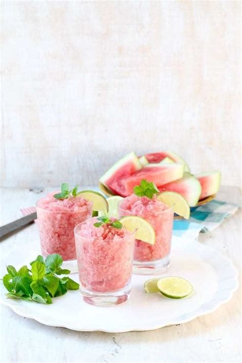 Frozen Mojitos ~ Watermelon Mint And Lime Watermelon Mojito Frozen