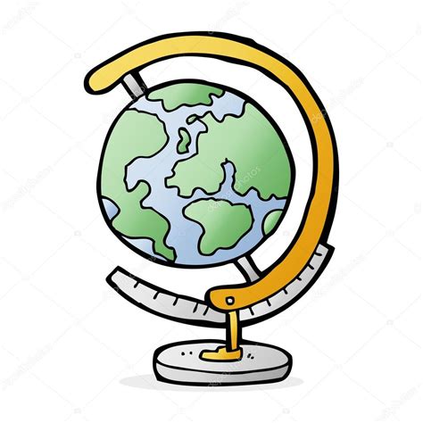 Cartoon Illustration Of Globe Stock Illustration By ©lineartestpilot