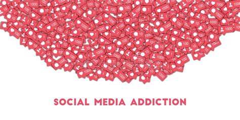 Social Media Addiction Social Media Icons In Abstract Shape Background