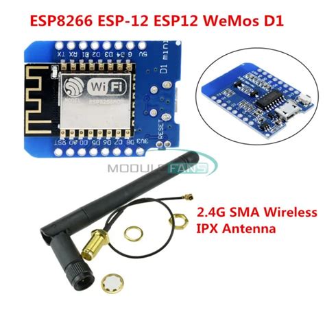 Wemos D1 Mini Esp8266 Esp 12 Ch340g Wifi Development Board 24g 3dbi