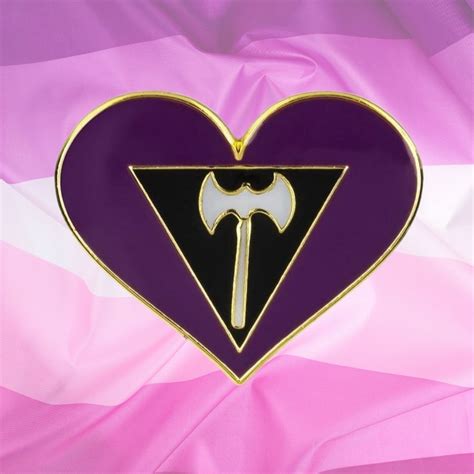 lesbian labrys pride heart enamel pin queer in the world the shop reviews on judge me